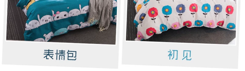Thung lũng bướm đôi bông chăn đơn mảnh 1,5m cotton 1,8 m 2,0m giường đơn giản học sinh hoạt hình đơn bìa