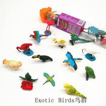 Simulation animal model toy bird flock children baby early education puzzle monk kindergarten teaching aids Flamingo
