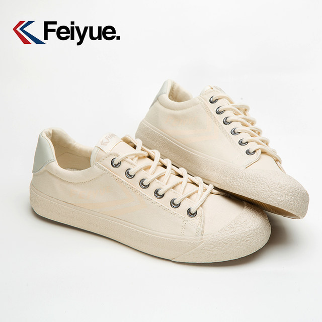 Feiyue Canvas Shoes ເກີບແມ່ຍິງພາກຮຽນ spring ໃຫມ່ Retro ຄົນອັບເດດ: ຍີ່ປຸ່ນນັກສຶກສາ versatile ຮ່ອງກົງແບບຕ່ໍາສຸດຄູ່ຜົວເມຍເກີບຜູ້ຊາຍ