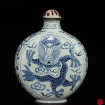Collection of antiques antique enamel dragon pattern snuff bottles collection of Chinese characteristic gifts and handicrafts