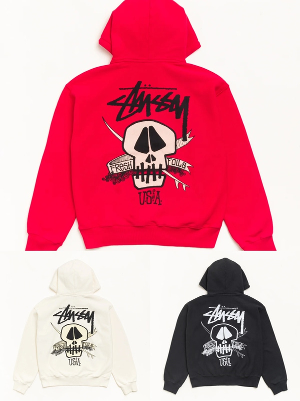 Stussy Stussy Fw26 New Hooded Sweatshirt Skull Sweatshirt
