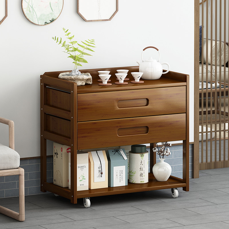 Mobile tea table small family type tea table tea table for home living room side several tea water rack balcony minimalist tea car tea tea tray