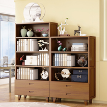 Simple bookshelf floor shelf solid wood desktop childrens small bookcase space student table simple storage rack