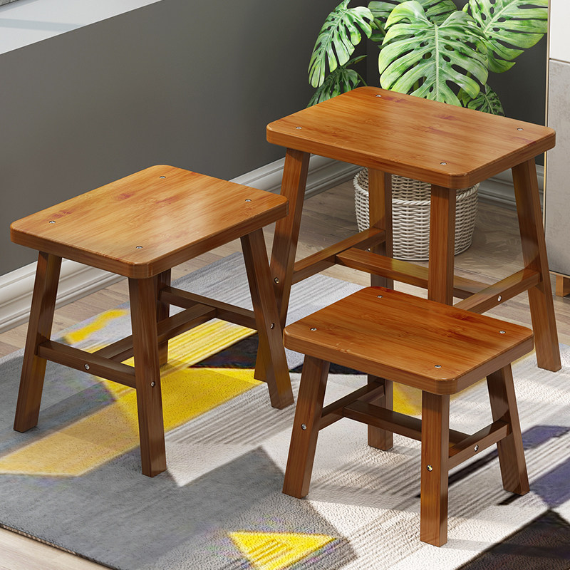 Doorway shoe changing stool home small bench solid wood minimalist modern outdoor portable folding stool Children's creative short stool