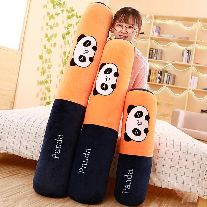 Sleeping on the bed with pillow clip leg doll boy holding doll rag doll girl removable and washable cylindrical long pillow