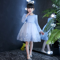  Childrens spring and autumn princess dress girls long-sleeved skirt Korean version of the new female baby spring dress year-old dress