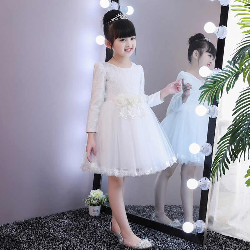 Princess Dress Girls Autumn and winter Long sleeve Little girl Puffy yarn dress Children's winter dress Dress Birthday skirt Children's clothing
