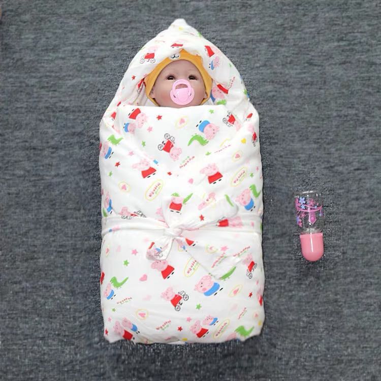 Shunzi family Newborn baby hugged by newborn Spring and autumn Mulberry silk wrapped by autumn and winter baby swaddling can be removed