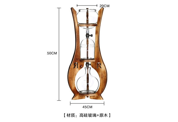 Nồi cà phê đá Hàn Quốc Brownie Máy pha cà phê thủy tinh gia đình Máy pha cà phê nhỏ giọt Bình chiết đá lạnh - Cà phê phin cafe đẹp