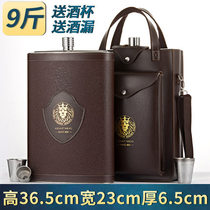 Russia Thickened Large Wine Jug 304 Stainless Steel Carry-on 5 Jack 9 Catty White Wine Outdoor Portable Wine Bottle