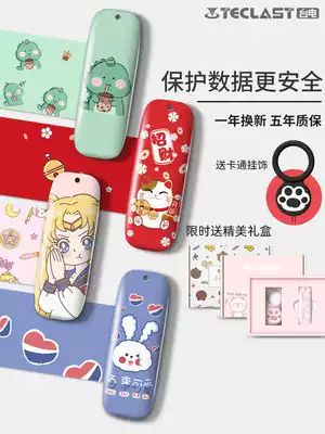 (Official genuine)Taiwan electric pen drive 32g creative cute girl cartoon USB pen drive logo custom lettering Encrypted car pen drive Computer usb mobile phone dual-use student high-speed pen drive