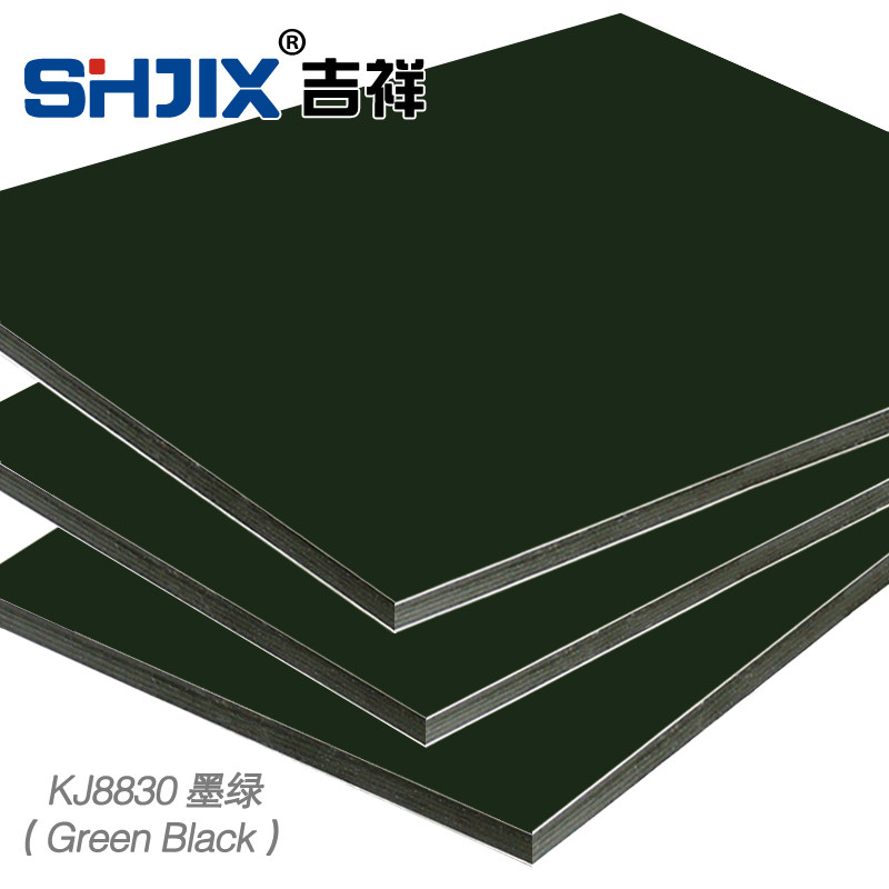 Shanghai auspicious 3mm12 silk dark green aluminum-plastic panel interior wall exterior wall paste advertising curtain wall special board ()