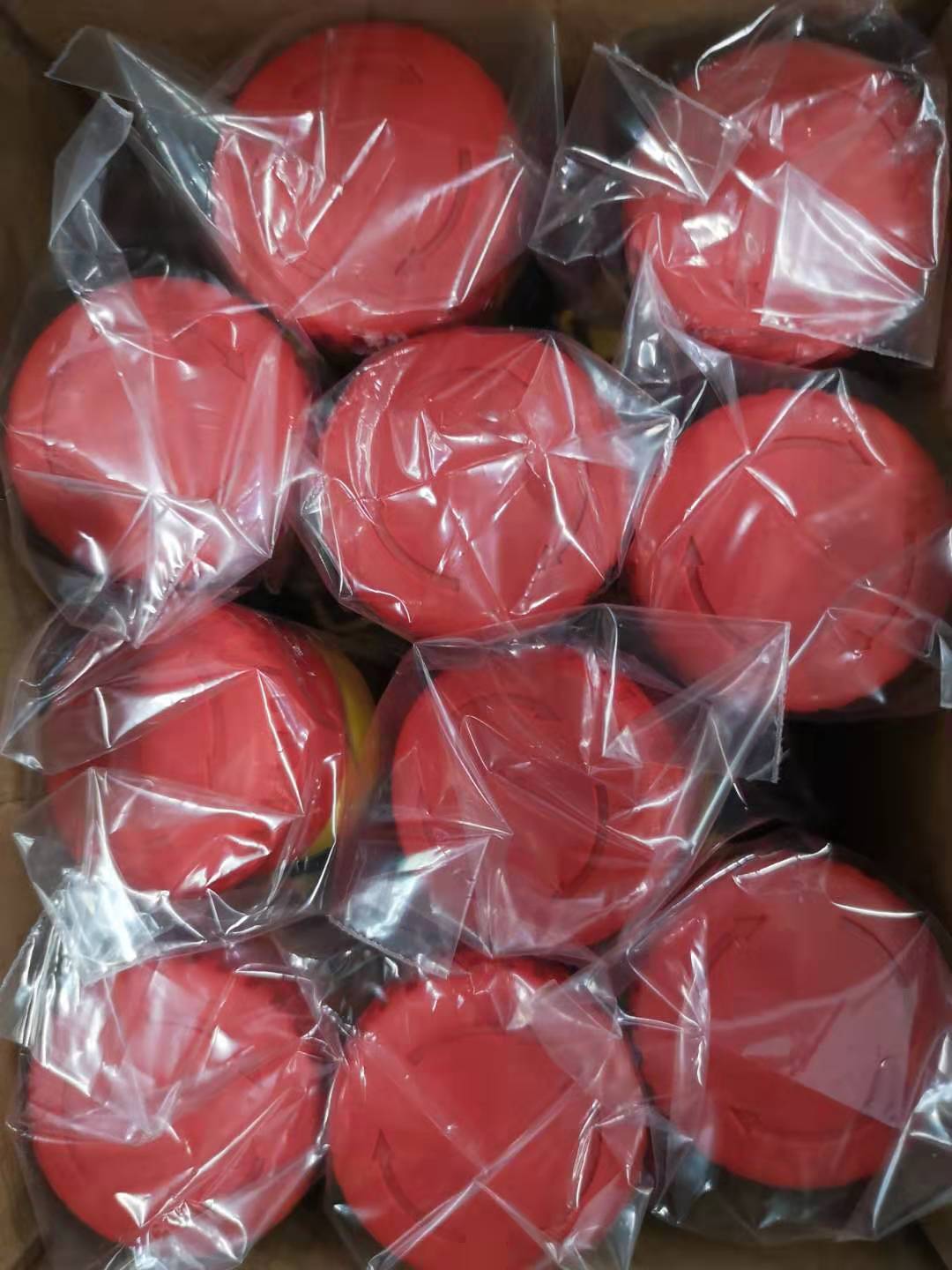 The emergency stop button bore holes 22