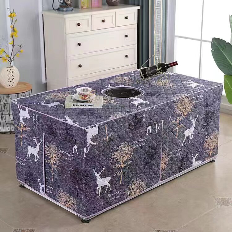 Thickened new coffee table cover pure cotton rectangular electric oven cover quilt electric oven cover oven cover uncovered tablecloth cover quilt