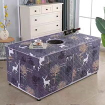 Thickened new tea table cover pure cotton rectangular electric oven cover is covered by electric stove hood baking oven cover table cloth cover