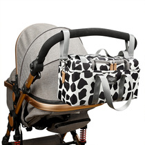 Cross-border Mommy Bag Out Baby Stroller Hanging Bag Containing Milk Bottle Hand Carrying Mother Carrying Mother Bag Lunch Bag 5 Pieces Kit