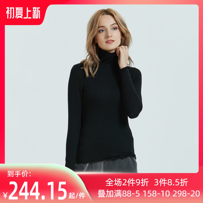 Song Imperii Mall The Same Section High Collar Bottom Single Piece Autumn Winter Female Long Sleeve Lotus Leaf with undershirt and autumn clothes GDB612