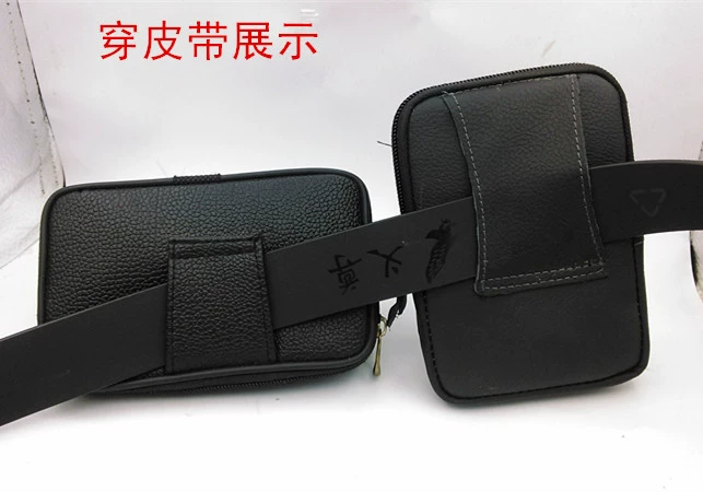 Khóa kéo đôi nam có tiết diện vải đeo đai đeo túi điện thoại 5,5 inch 6 inch túi đa năng ngoài trời
