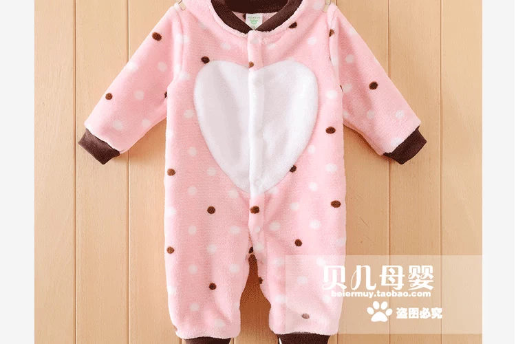 Bộ đồ nhung cho bé mùa xuân và mùa thu một mảnh phù hợp với nam và nữ Bộ đồ ngủ cho bé sơ sinh mùa thu và mùa đông mặc 3 tháng bodysuit cho bé sơ sinh
