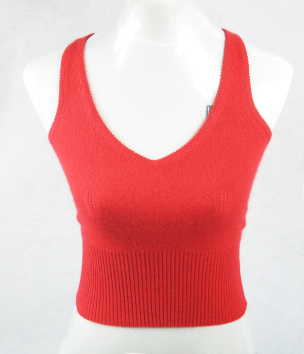 Mùa thu và mùa đông áo vest cashmere cá nhân ấm áp đoạn ngắn v-len len đan đan đáy áo len thoi trang nu