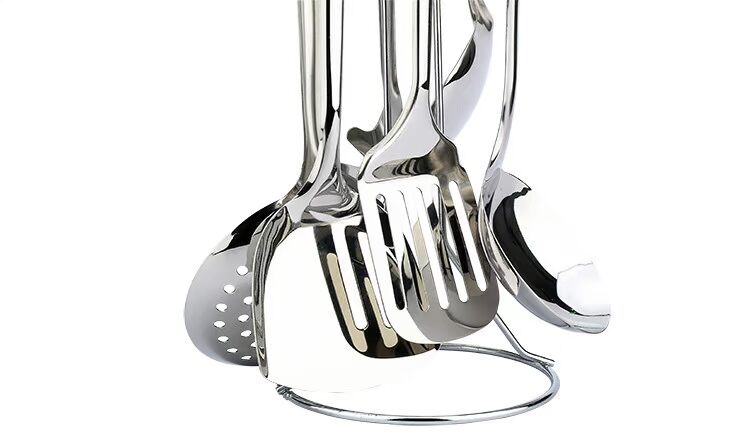 Edo spatula hộ gia đình inox 304 bếp đầy đủ bộ thìa thìa colander gạo muỗng bếp bộ 7 nồi hấp 2 tầng