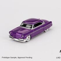 MINIGT 1 64 757 Lincoln CapriHot Rod1954 Purple Metal alloy static model