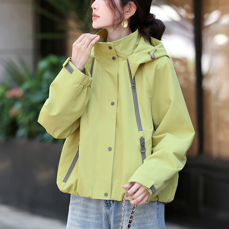 Very Stylish Short Fleece-Lined Jacket for Women, 2026 New Popular Style, Loose Fit for Petite Figures, Spring Casual Trench Coat