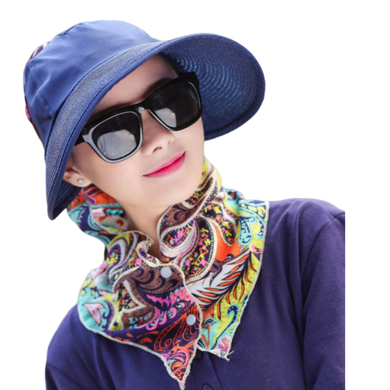 Korean version of the golf hat women's big brim sunscreen sun hat women's anti-UV cover face shade travel breathable summer