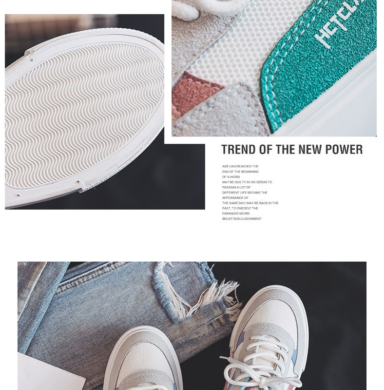 Giày vải nữ 2018 mới dành cho nữ sinh viên ulzzang phiên bản Hàn Quốc của đôi giày nhỏ màu trắng hoang dã giày thể thao nam