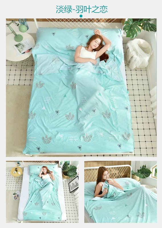 Khách sạn du lịch khách sạn giặt bông bẩn túi ngủ người lớn khách sạn đôi di động siêu nhẹ trên tấm bẩn chăn