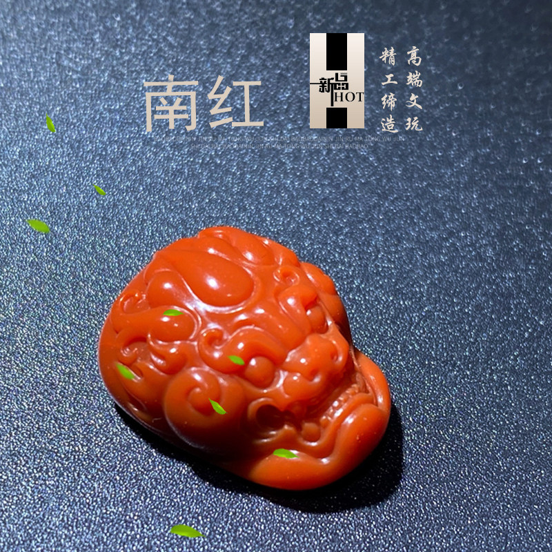 The first product Su Gongnan Red Vasi antique beast ring face Zhu Xiao Small back cloud Buddha head string hand beaded accessories