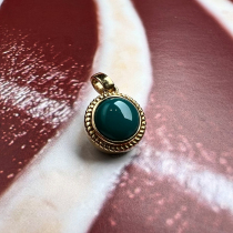 Original mine jade old oil green and blue turquoise turquoise card color round clip 108 rosary Buddha string accessories