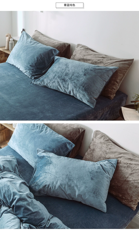 Nhật Bản nhỏ gọn màu nhung áo gối đơn phong bì gối 48 * 74cm kích thước tiêu chuẩn duy nhất trường hợp gối dày - Gối trường hợp gối chặn vỏ đỗ