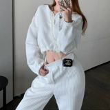 Демисезонная короткая брендовая сексуальная толстовка, лонгслив, высокая талия, в западном стиле