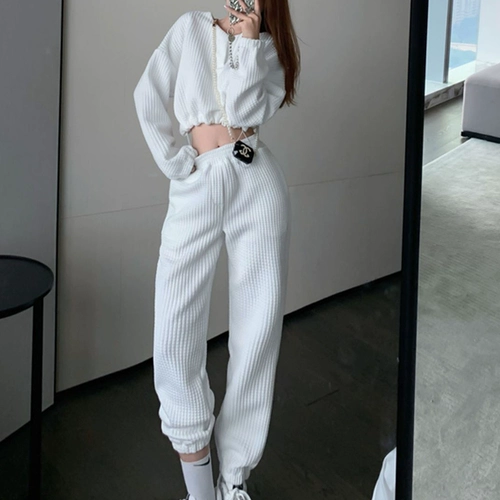 Демисезонная короткая брендовая сексуальная толстовка, лонгслив, высокая талия, в западном стиле