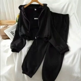 Спортивный костюм для отдыха, модная толстовка, комплект, коллекция 2023, оверсайз, в западном стиле, 3 предмета