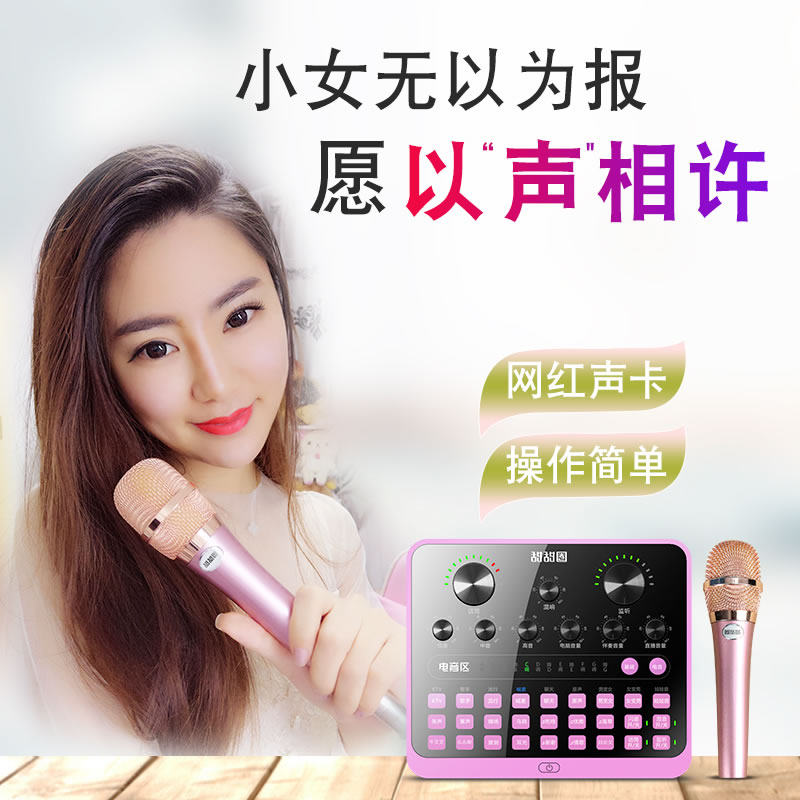 External sound card set mobile phone desktop computer singing live shouting Maitong anchor net red shouting Mai national k song