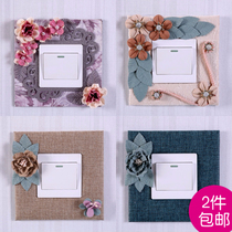 Cloth switch switch protective wall wall lamp wall socket decoration kit for household minimal modern