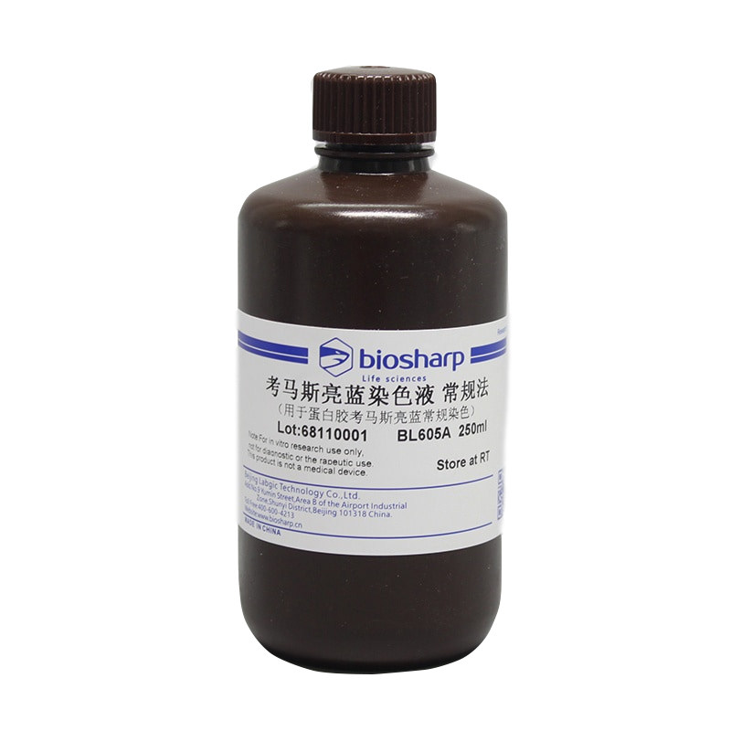 白鲨 Biosharp BL605A 考马斯亮蓝染色液 常规法