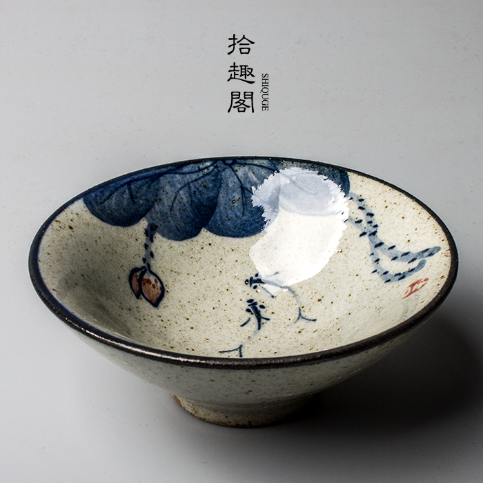 Jingdezhen Ceramic imitation ancient tea cup Handmade Gongfu Tea Cup Chinese Green Flower Tasting Cup Coarse Pottery Master's Cup