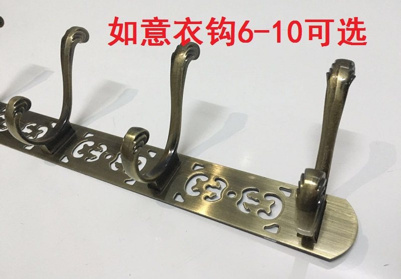 Thickened stainless steel hanging clothes hook Hook Bathroom Hook Bathroom Hooks Double Hook Wall-mounted Solid Cloakhood Hook