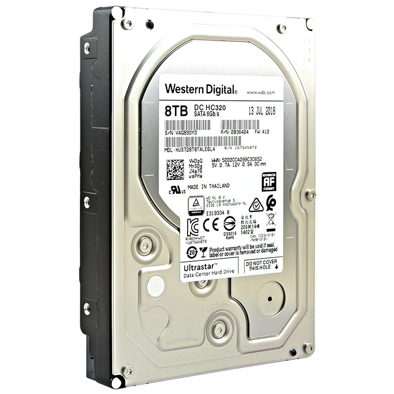 WD Western Digital HUS728T8TALE6L4 Western8T Enterprise-class NAS 8TB monitor harddisc HC320