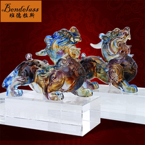 Banderas ancient method colored glaze decoration home feng shui decoration living room entrance office opening gift