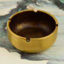 Pure copper ashtray brass small ashtray coffee table ornaments yellow copper cigarette set small ashtray round gift