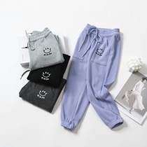 Girls Lantern Pants Spring and Autumn New Mode for Big Childrens Guardian Little Girl Girls Leisure Bench Sports Pants Autumn