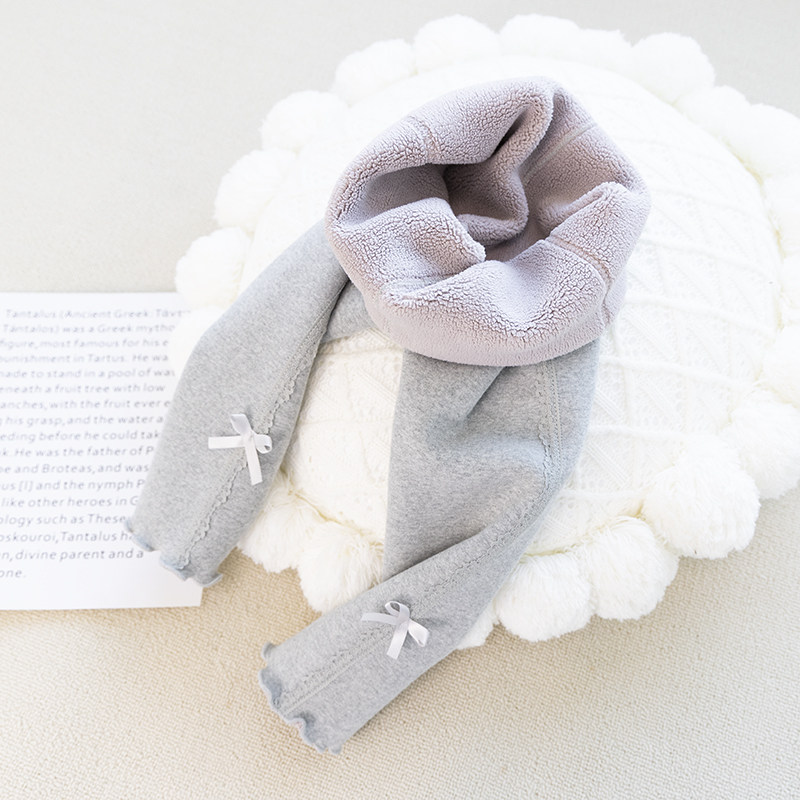 Girl plus thickening bottle thick one-thick winter children warm trousers baby wearing pants