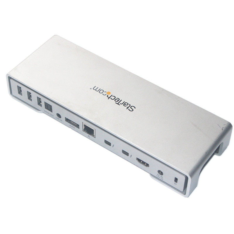 Original imported Thunderbolt 2 docking station dock iMac book pro notebook computer connected to the network light and sound