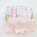 Детское хлопковое нижнее белье для девочек, мультяшные антибактериальные штаны, шорты, детская одежда