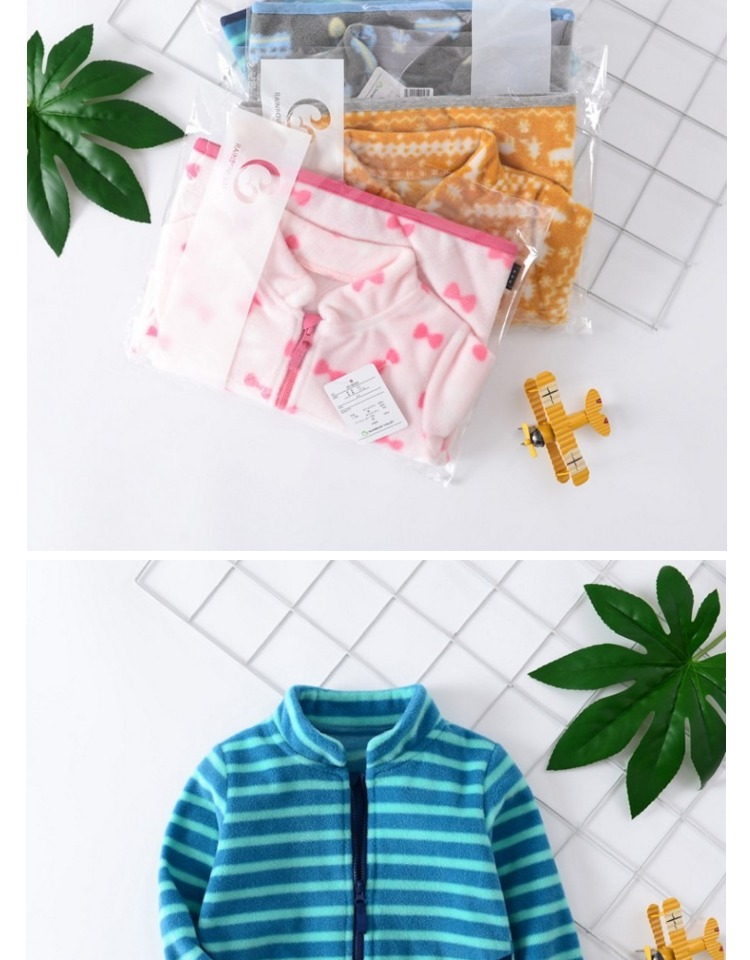 Nhật bản bé fleece áo khoác trẻ sơ sinh con cộng với nhung cardigan lông cừu dây kéo áo mùa xuân và mùa thu trẻ em mặc