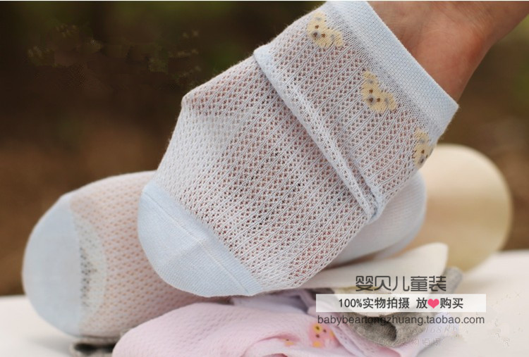 Của nam giới và phụ nữ vớ mùa xuân và mùa hè mô hình vớ lưới cotton cô gái bé sơ sinh cotton phần mỏng trong ống mà không có xương